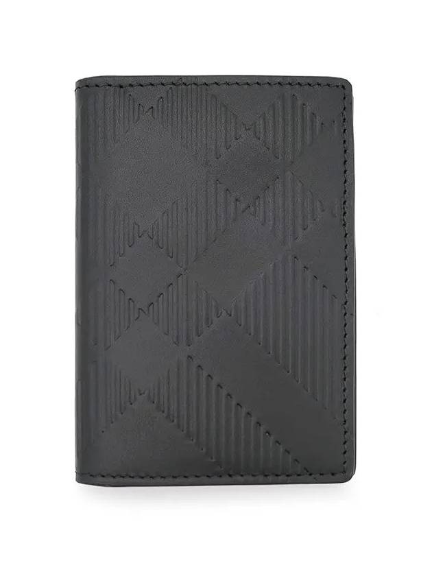 Check 2 Fold Card Wallet Black - BURBERRY - BALAAN 3