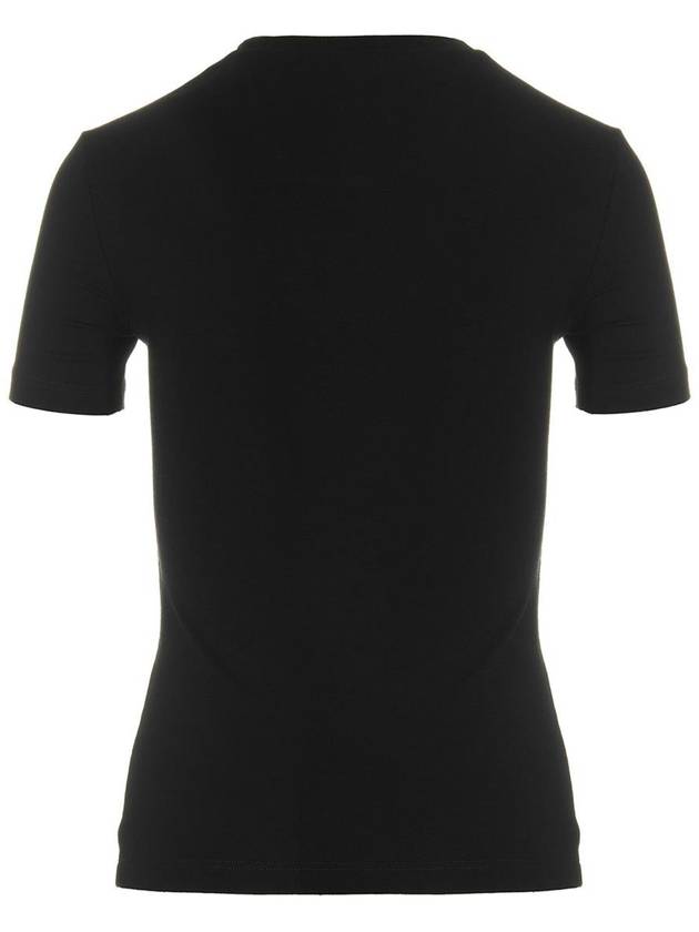 Crystal Heart Short Sleeve T-Shirt Black - VERSACE - BALAAN 3