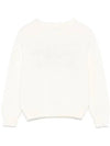 Kids Logo Jacquard Cotton Sweater Ivory - MSGM - BALAAN 3