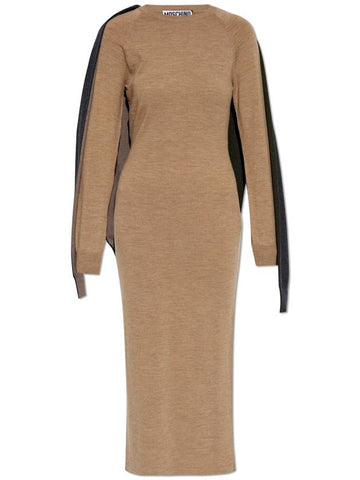 Moschino Wool Dress, Women's, Beige - MOSCHINO - BALAAN 1