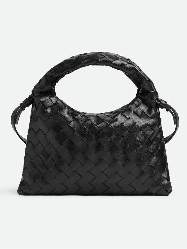 Intrecciato Mini Hop Tote Bag Black - BOTTEGA VENETA - BALAAN 4