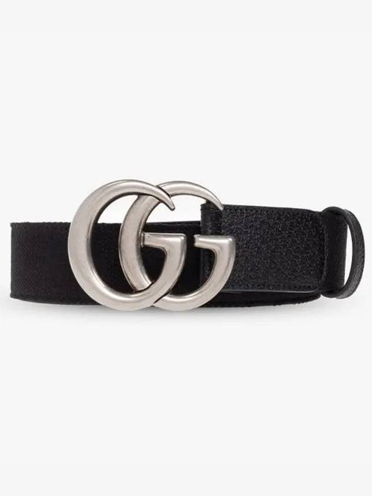 Maxi GG Marmont Logo Belt Black - GUCCI - BALAAN 2