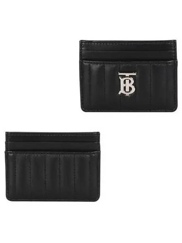 Lola Quilted Card Wallet Black - BURBERRY - BALAAN 2