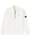 Lens Detail Ripstop Quarter Zipper Long Sleeve Shirt White - CP COMPANY - BALAAN 1