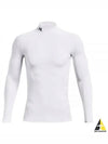 Cold Gear Armor Compression Mock Long Sleeve T-Shirt White - UNDER ARMOUR - BALAAN 2