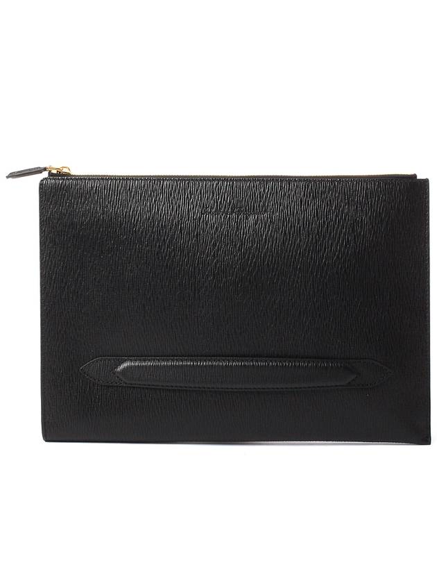 Men's Revival Gancini Clutch Bag Black - SALVATORE FERRAGAMO - BALAAN 2