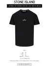 Marble Back Logo Short Sleeve T-Shirt Black - STONE ISLAND - BALAAN 3