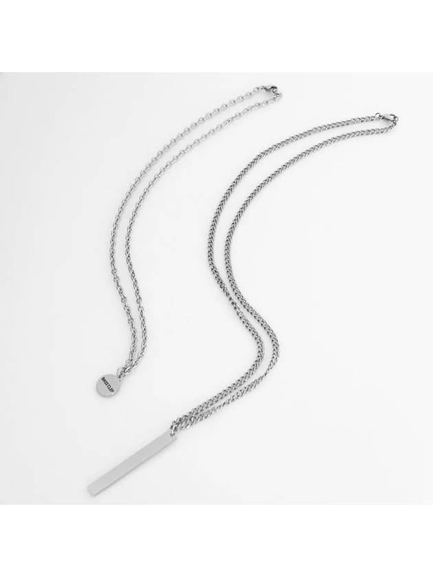 Men's Stick Chain Necklace Silver - BASSCLEF - BALAAN 5