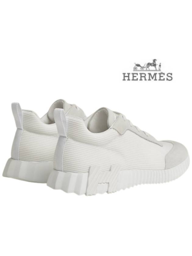 Bouncing Sneakers Mesh Suede Goatskin Blanc - HERMES - BALAAN 6