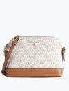 Large Logo Dome Cross Bag Vanilla White - MICHAEL KORS - BALAAN 2