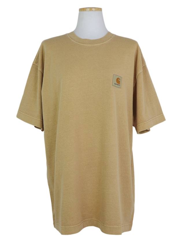 Relaxed Fit Nelson Short Sleeve T-Shirt Beige - CARHARTT WIP - BALAAN 4