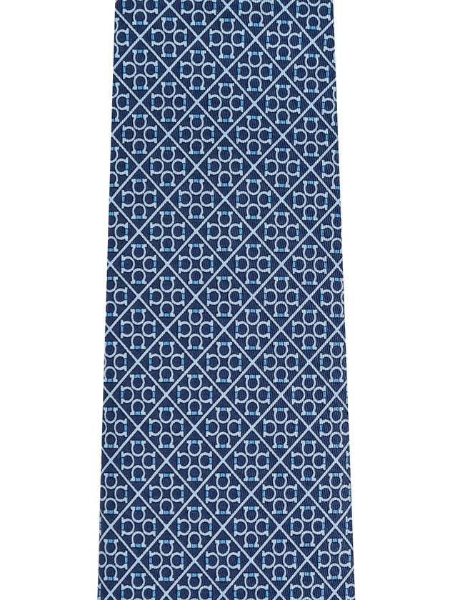 FERRAGAMO Silk Tie, Men's, Blue - SALVATORE FERRAGAMO - BALAAN 3