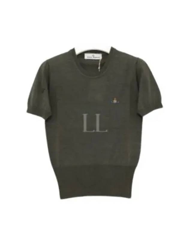 ORB Logo Short Sleeve Knit Top Green - VIVIENNE WESTWOOD - BALAAN 2