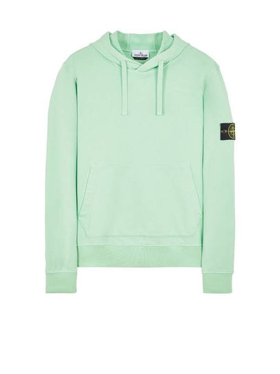 Signature Logo Patch Hoodie Light Green - STONE ISLAND - BALAAN 2