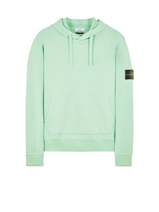 Signature Logo Patch Hoodie Light Green - STONE ISLAND - BALAAN 1