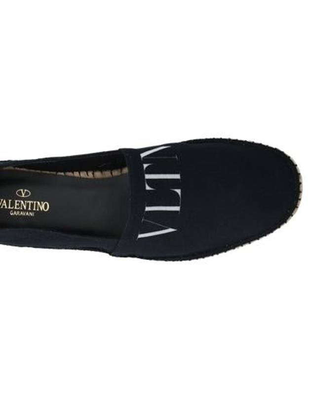 Men's VLTN Logo Canvas Espadrilles Black - VALENTINO - BALAAN 4