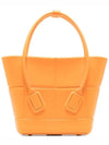 Arco Mini Rubber Tote Bag Tangerine - BOTTEGA VENETA - BALAAN 3