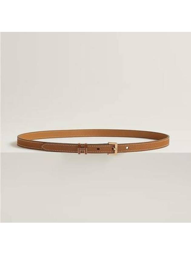 Women's Pop H 15mm Leather Belt Brown - HERMES - BALAAN 3