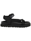 Women's Strap Logo Flavia Sandals Black - MONCLER - BALAAN 1