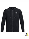 Essential Fleece Hooded Jacket Black - UNDER ARMOUR - BALAAN 2