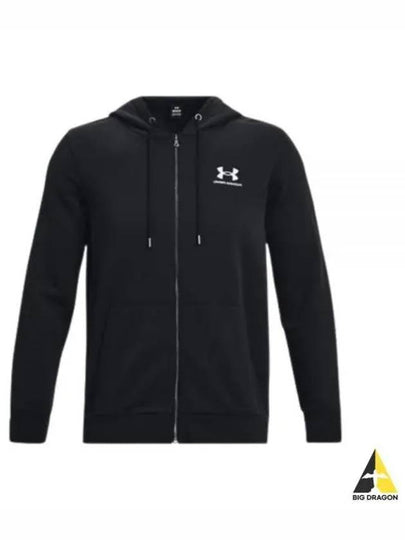 Essential Fleece Hooded Jacket Black - UNDER ARMOUR - BALAAN 2