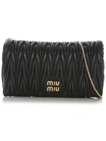 Matelasse Nappa Leather Logo Mini Bag Black - MIU MIU - BALAAN 2