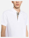 Eddie Cotton Polo Shirt White - BURBERRY - BALAAN 3