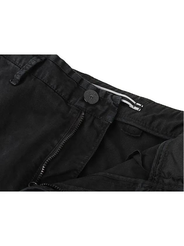 Wappen Patch Cargo Straight Pants Black - STONE ISLAND - BALAAN 4