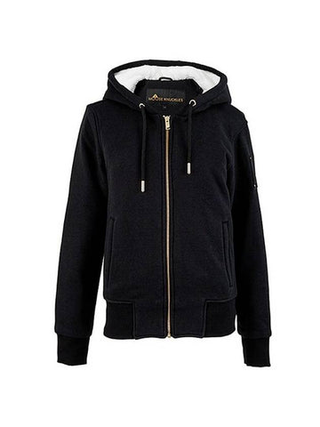 s Bunny Gold Logo Hooded Zip Up Black - MOOSE KNUCKLES - BALAAN 1