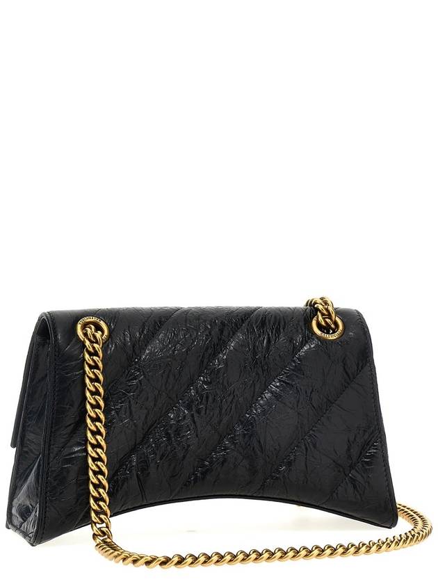 Crush Chain Strap Small Leather Shoulder Bag Gold Black - BALENCIAGA - BALAAN 3