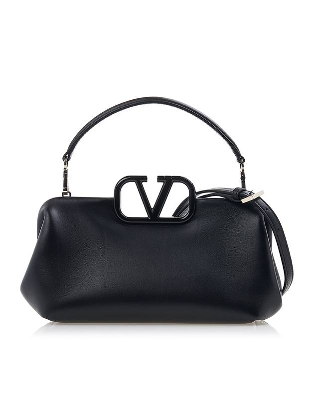 Women's V Logo Tote Bag Black - VALENTINO - BALAAN 1