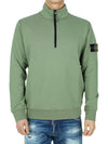 Wappen Patch Half Zip Up Sweatshirt Green - STONE ISLAND - BALAAN 3