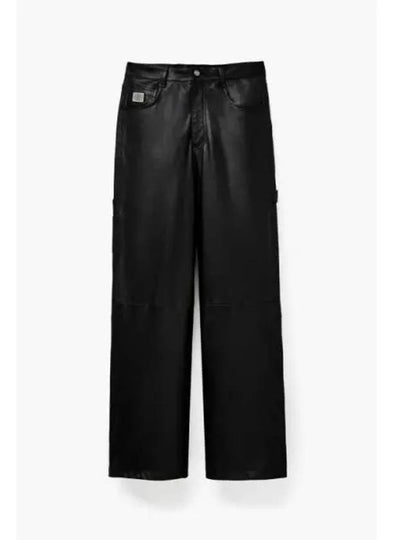 Glove Leather Oversized Pant Black MJPAM24005BKX - MARC JACOBS - BALAAN 1