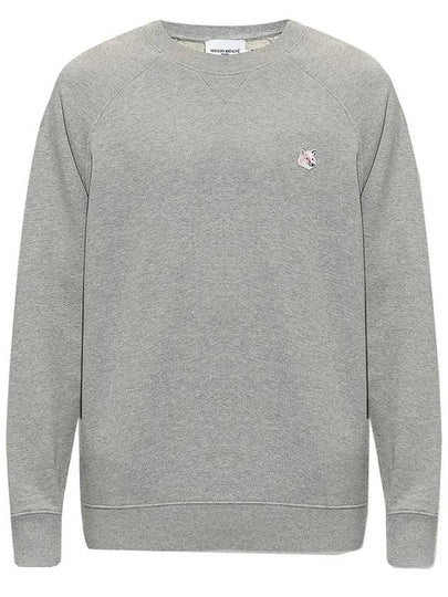 Monochrome Fox Head Patch Classic Cotton Sweatshirt Grey Melange - MAISON KITSUNE - BALAAN 2