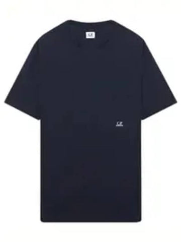 Small Logo Pocket Cotton Short Sleeve T-Shirt Total Eclipse - CP COMPANY - BALAAN 1