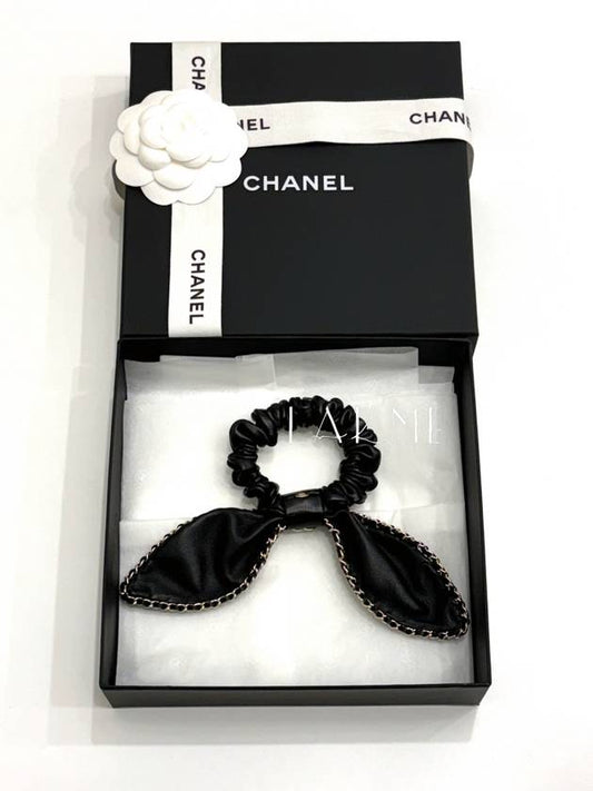 CC logo tripe leather ribbon women s hair band choushu AA8258 - CHANEL - BALAAN 2