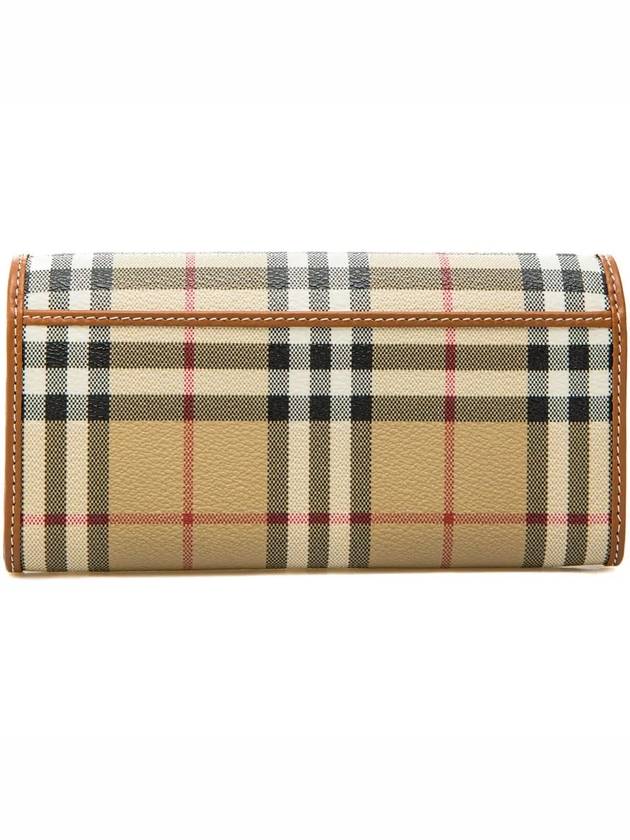 Check Long Wallet Beige - BURBERRY - BALAAN 4