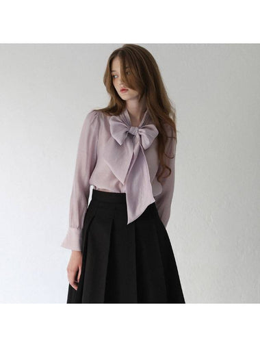 Ribbon tie blouse LAVENDER - STAY WITH ME - BALAAN 1