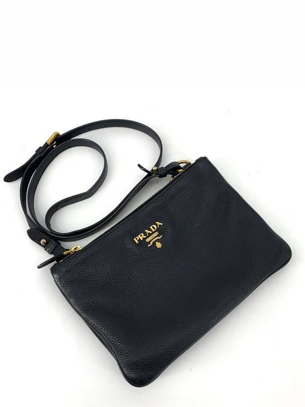 Vitello Phoenix Double Zipper Cross Bag 1BH046 - PRADA - BALAAN 9