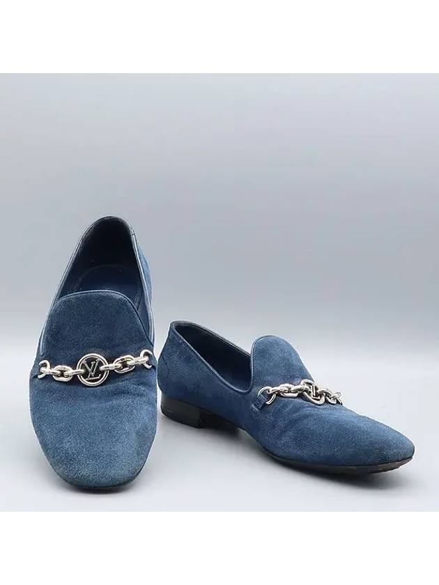 Smith Market Used Luxury Blue Loafers Women s Shoes - LOUIS VUITTON - BALAAN 2