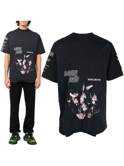 Speed Hunter Upside Down Oversized Short Sleeve T-shirt Black - BALENCIAGA - BALAAN 2