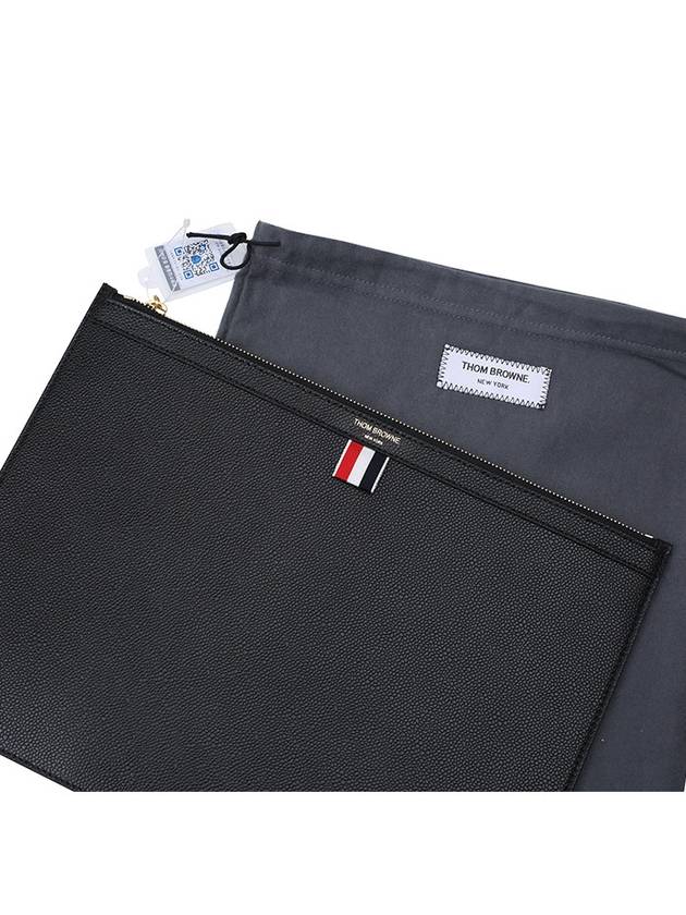 Medium Document Holder Clutch Bag Black - THOM BROWNE - BALAAN 8