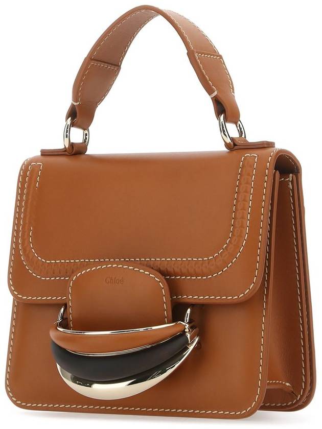 Kattie Small Leather Tote Bag Brown - CHLOE - BALAAN 3