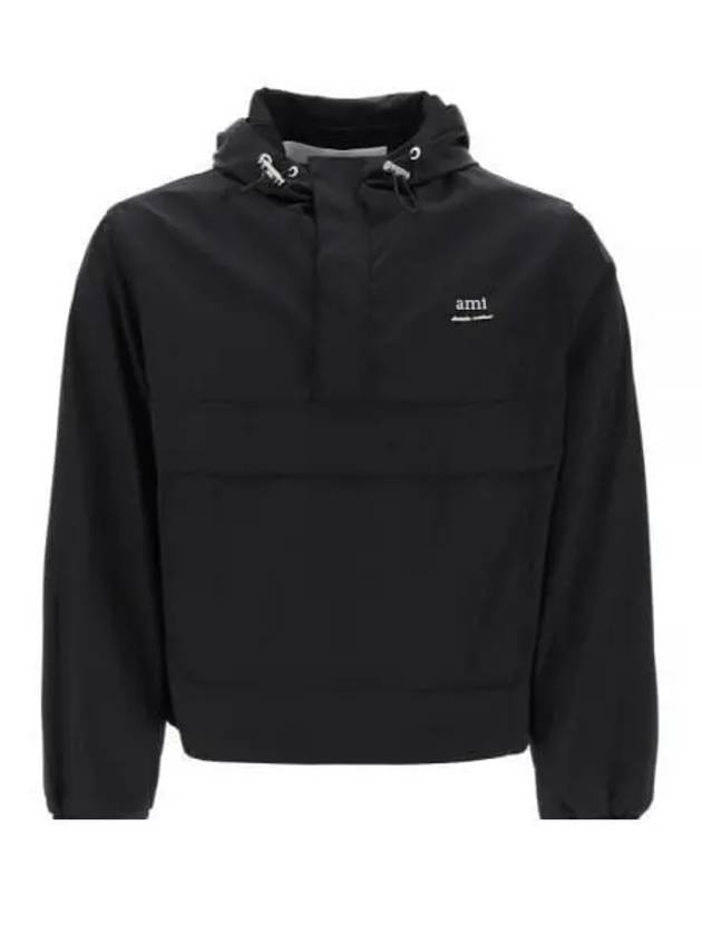 Alexandre Mattiussi Hooded Windbreaker Black - AMI - BALAAN 2