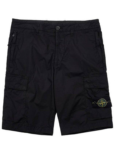 Light Stretch Cotton Bermuda Shorts Black - STONE ISLAND - BALAAN 2