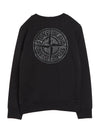 Kids Logo Sweatshirt Black - STONE ISLAND - BALAAN 2