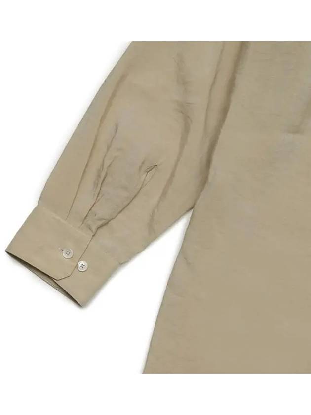 Crinkle Silk Blend Shirt Beige - LEMAIRE - BALAAN.