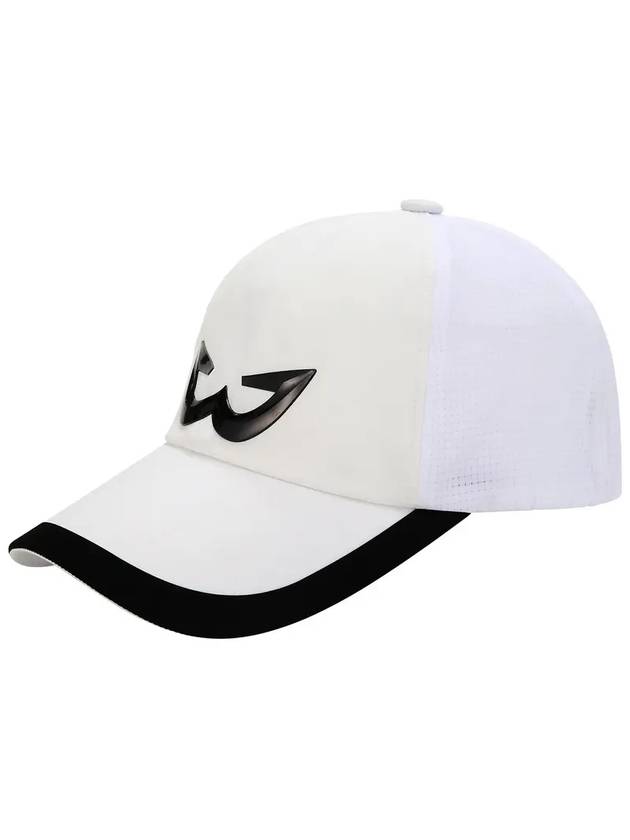 Golf Wear Black Hole Mesh Golf Hat WB21SUMC03WH White - WHITEBALL - BALAAN 2