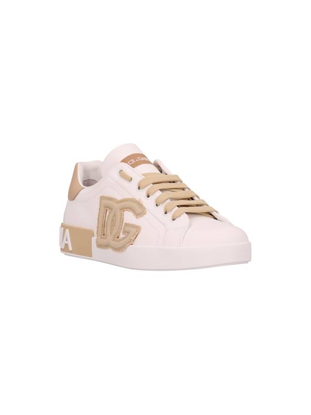 Portofino Leather Low Top Sneakers White - DOLCE&GABBANA - BALAAN 3