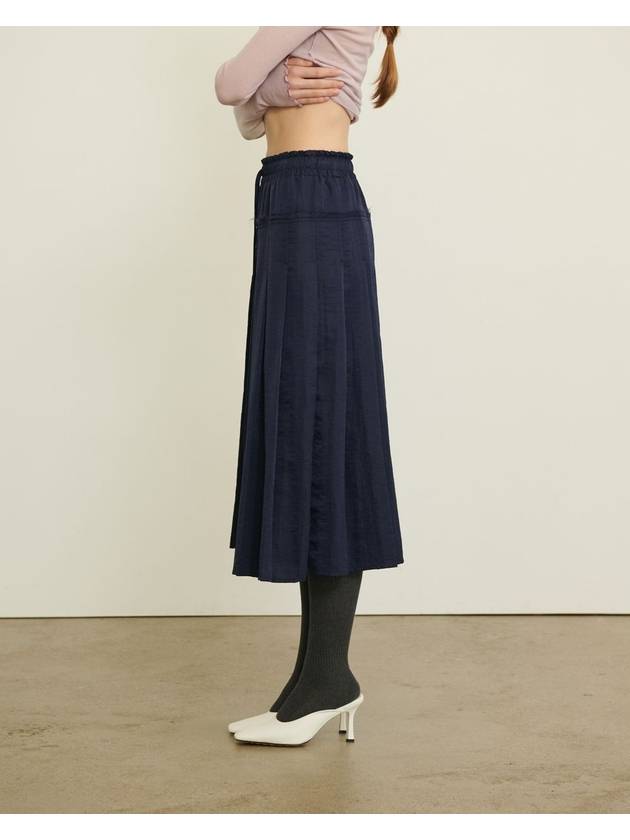 NEW MODERN PLEATED SKIRT NAVY - UNMUTE - BALAAN 2